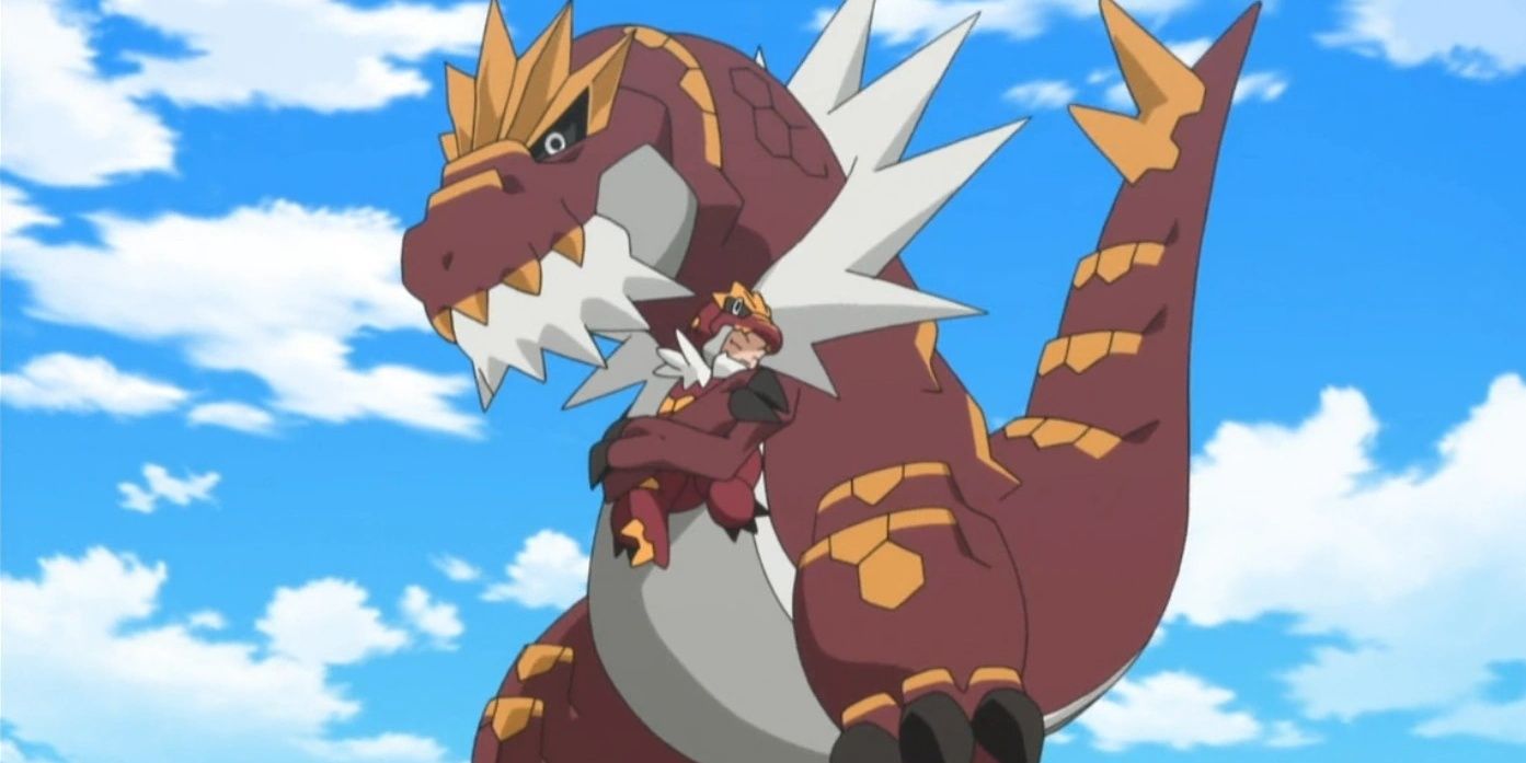 Tyrantrum sostiene un Tyrunt.