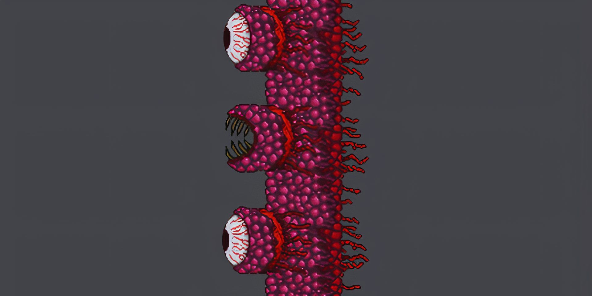 O chefe do Wall of Flesh de Terraria.