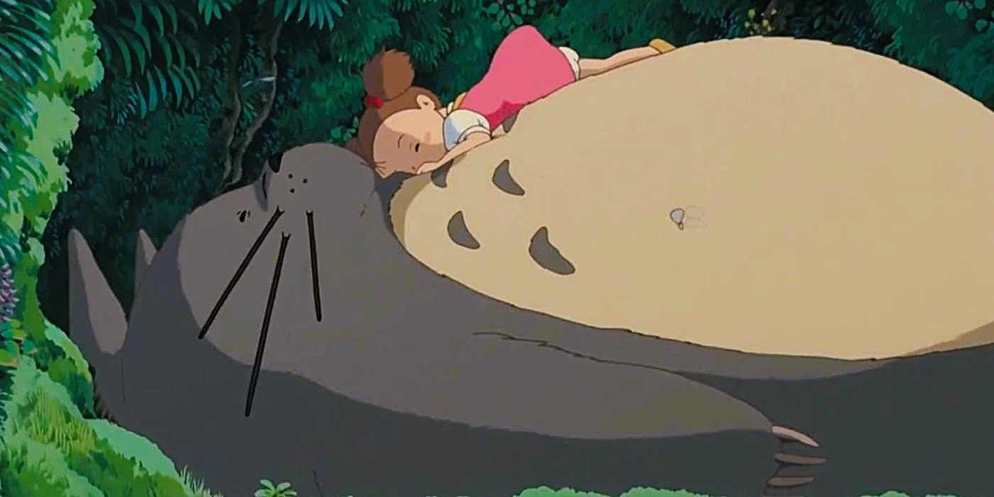 Me and Totoro sleeping in the forest in “My Neighbor Totoro” by Studio Ghibli