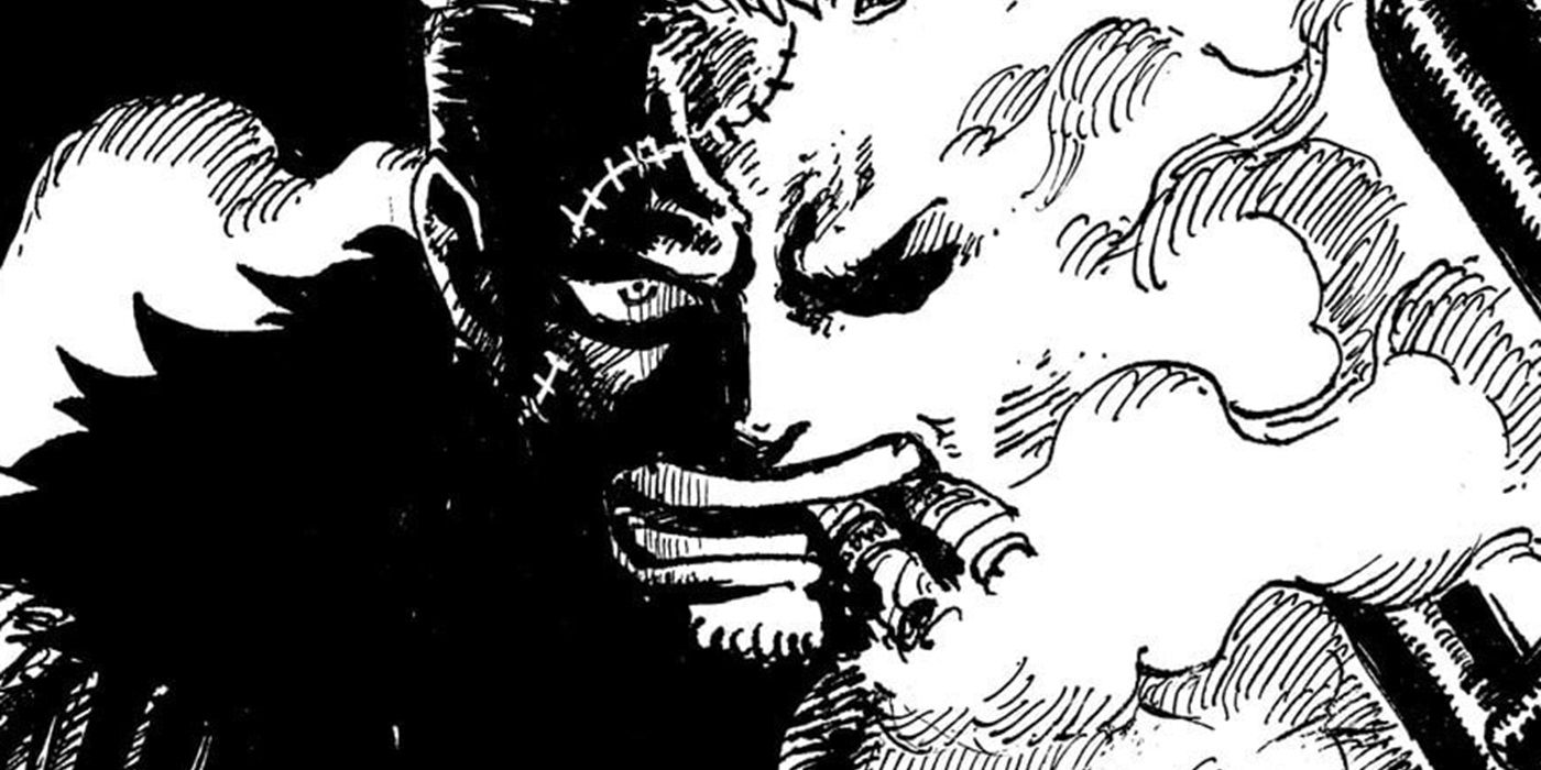 Cover artwork of One Piece Chapter 1122 by Eiichiro Oda featuring Smoker, the White Hunter