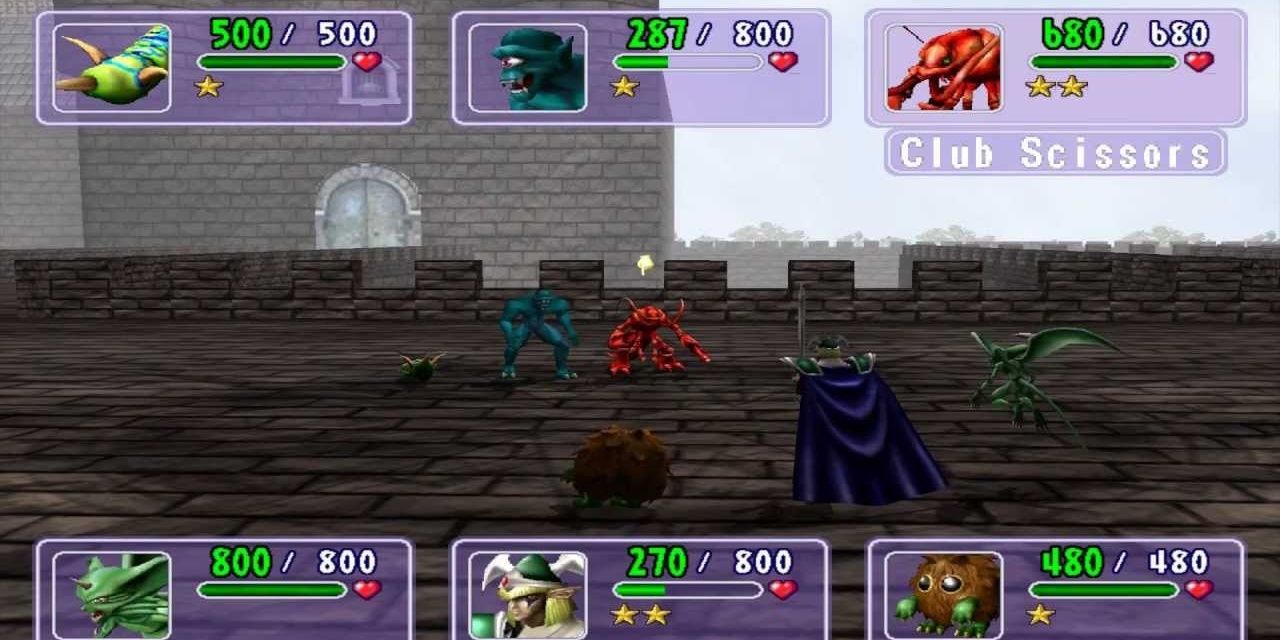 Yu-Gi-Oh The Falsebound Kingdom is an abstract turn-based role-playing game.