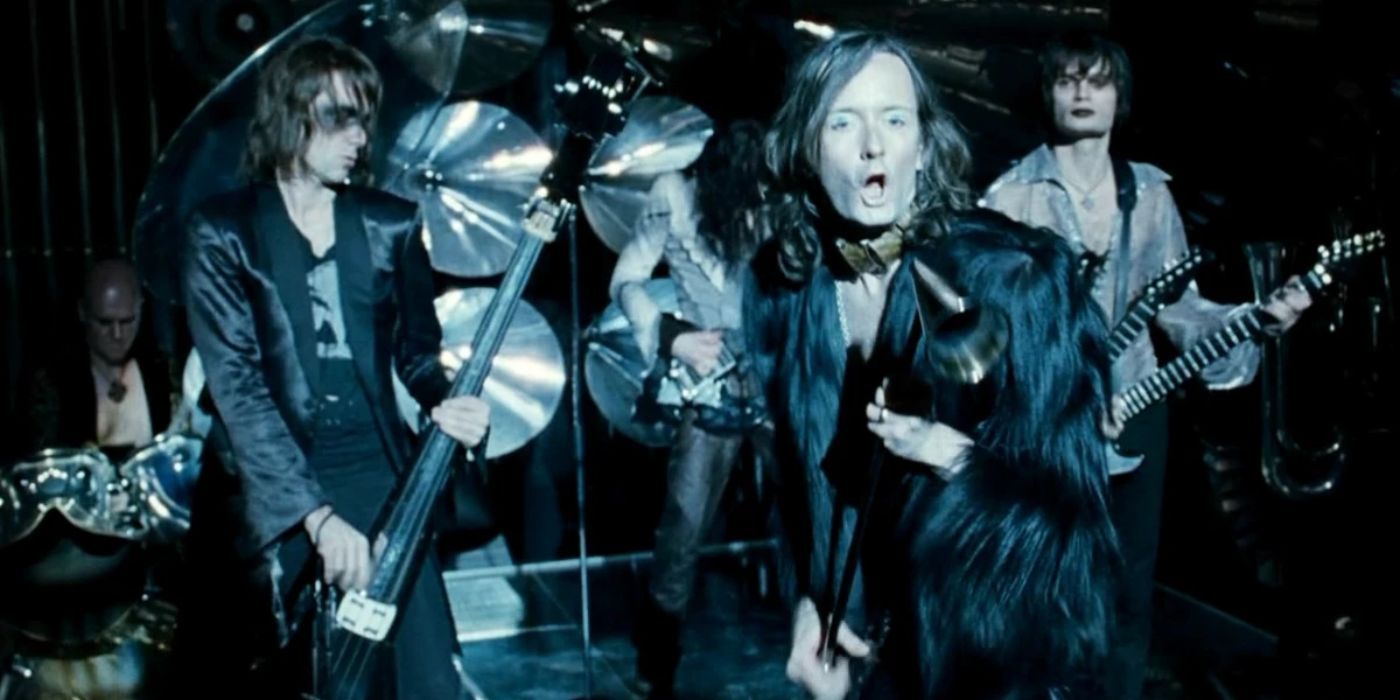 The Weird Sisters perform at the Hogwarts Yule Ball in Harry Potter and the Goblet of Fire.