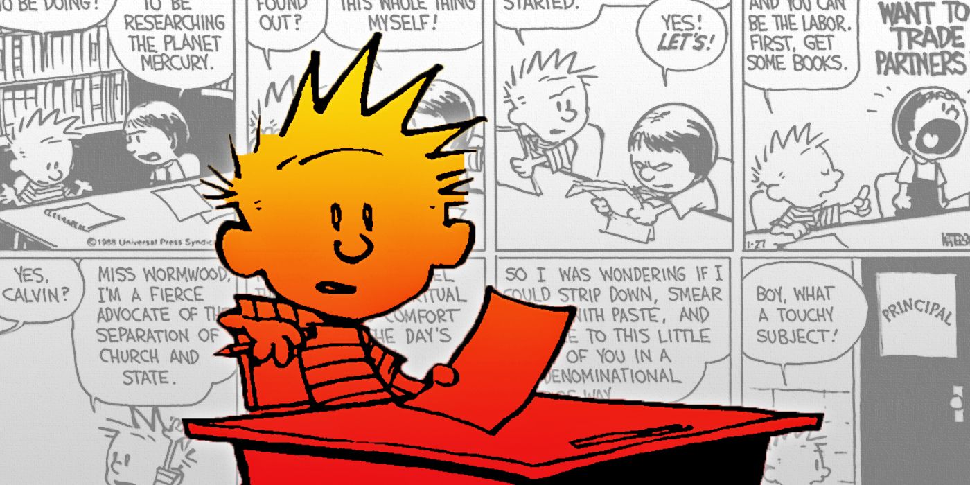 Los 10 mejores cómics de Calvin y Hobbes sobre la escuela, clasificados