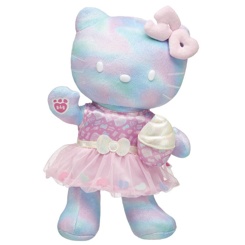 Sanrio Releases Hello Kitty 50th Anniversary Plushie With Pastel Tie-Dye Design