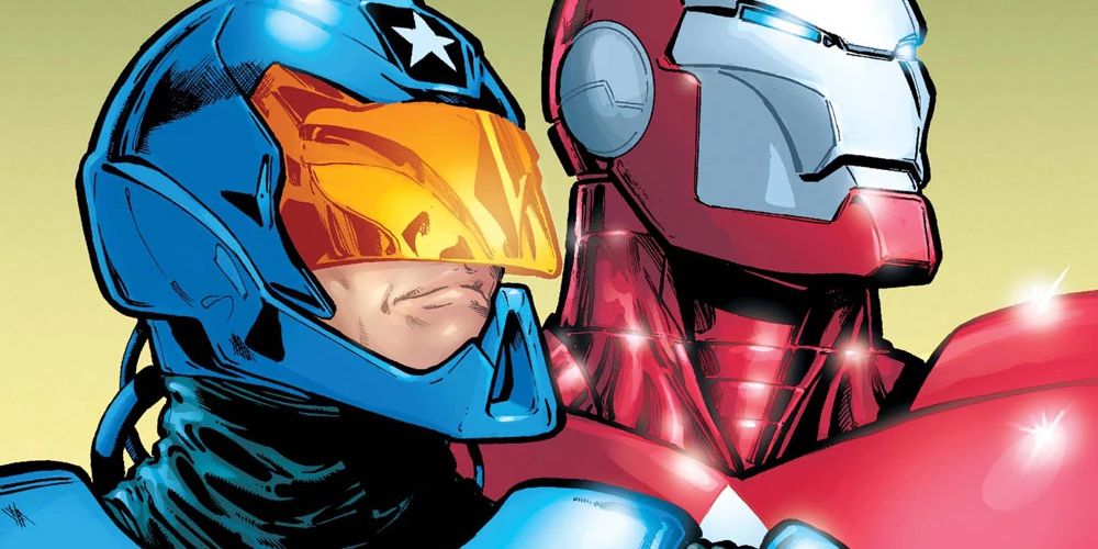 A armadura American Son fica ao lado do Iron Patriot na Marvel Comics