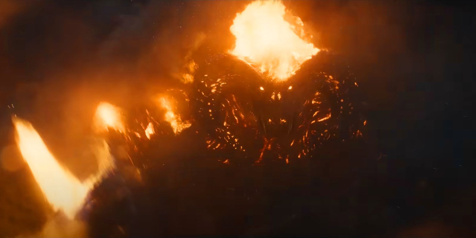 The Balrog emerges from the darkness from The Lord of the Rings: The Rings of Power