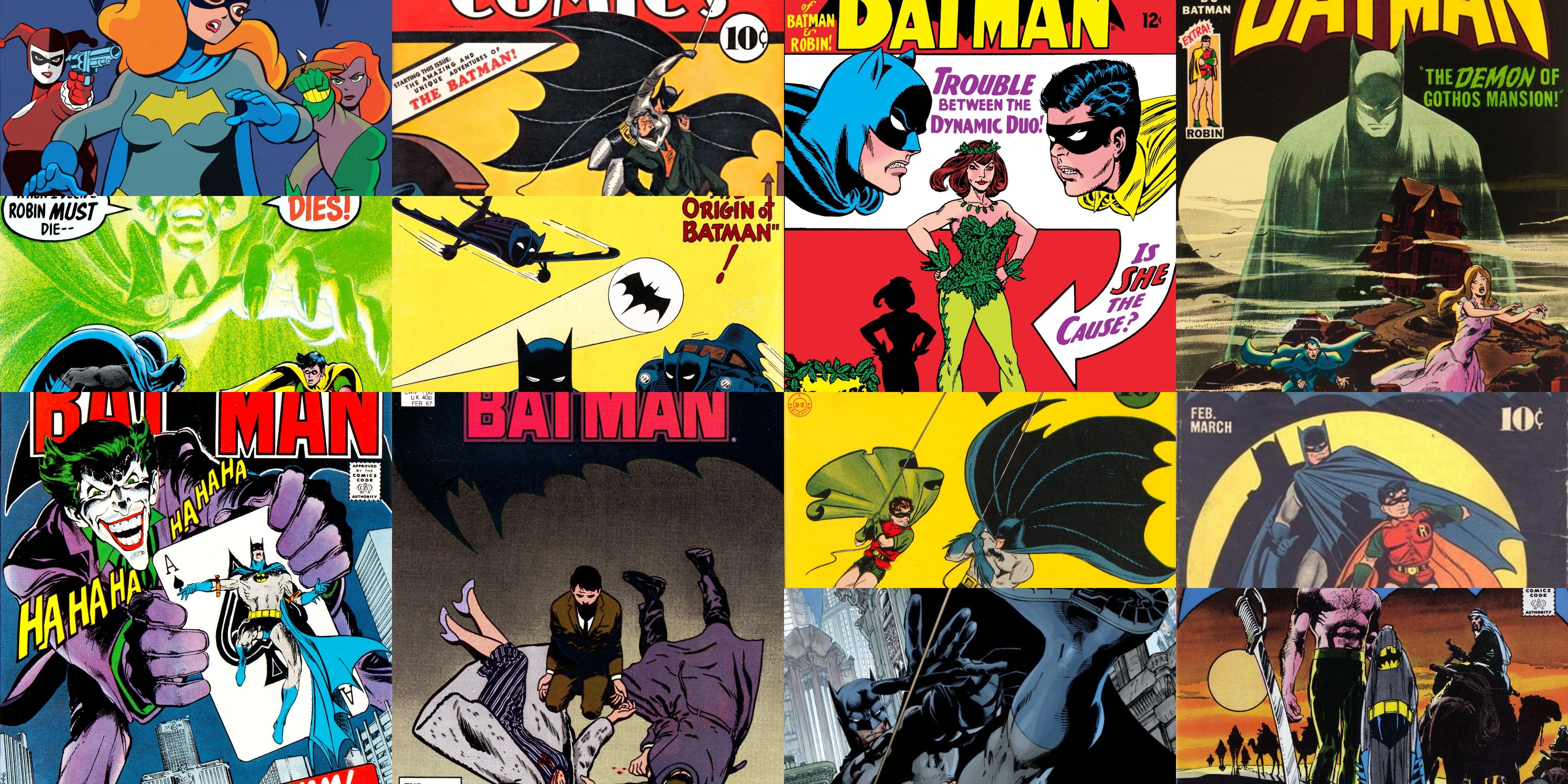 A series of Batman covers