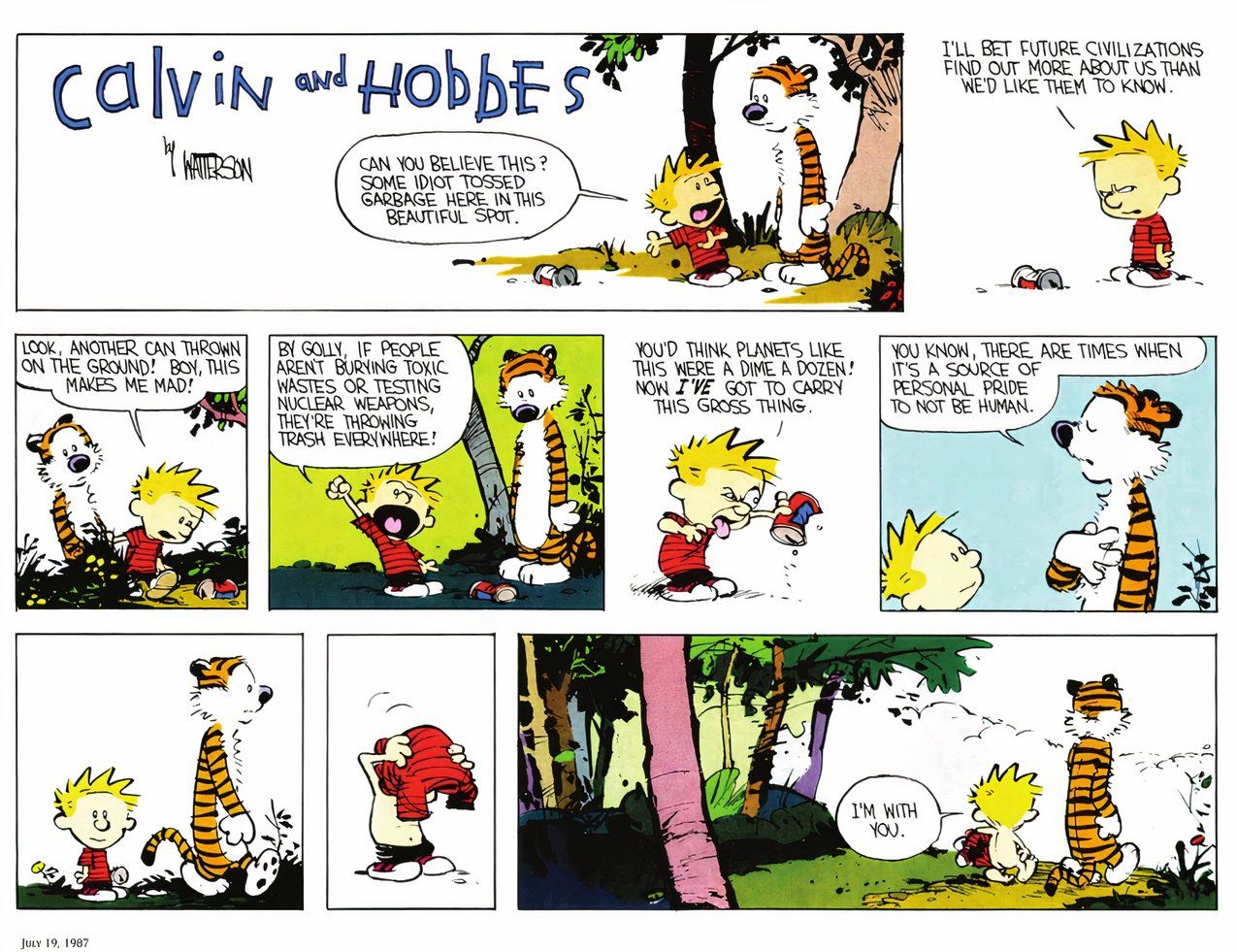 Los 10 mejores cómics de Calvin y Hobbes sobre el medio ambiente, clasificados