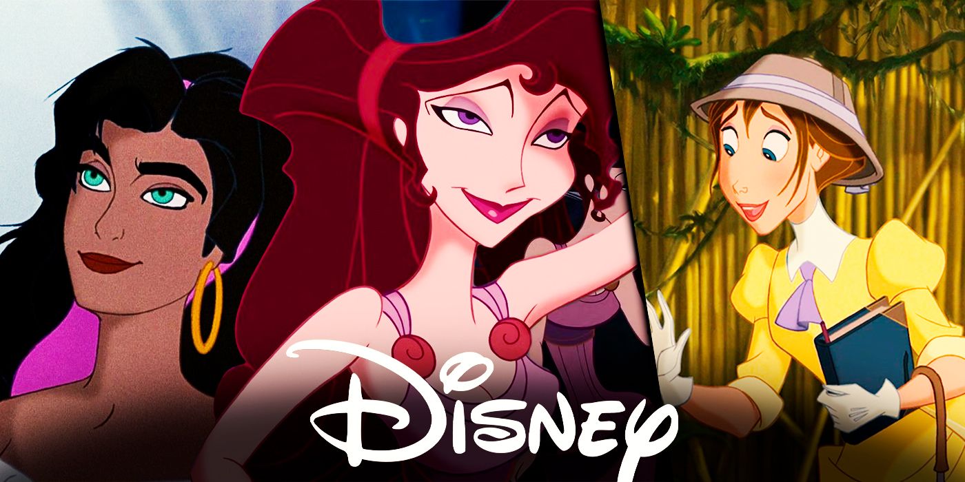 Disney characters' Meg, Jane and Esmerelda