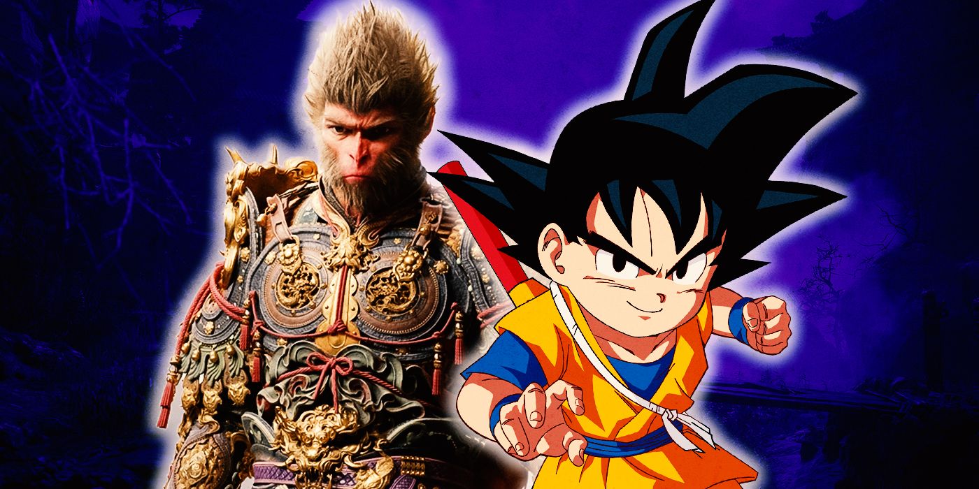 The Destined One from Black Myth Wukong and Goku from Daima