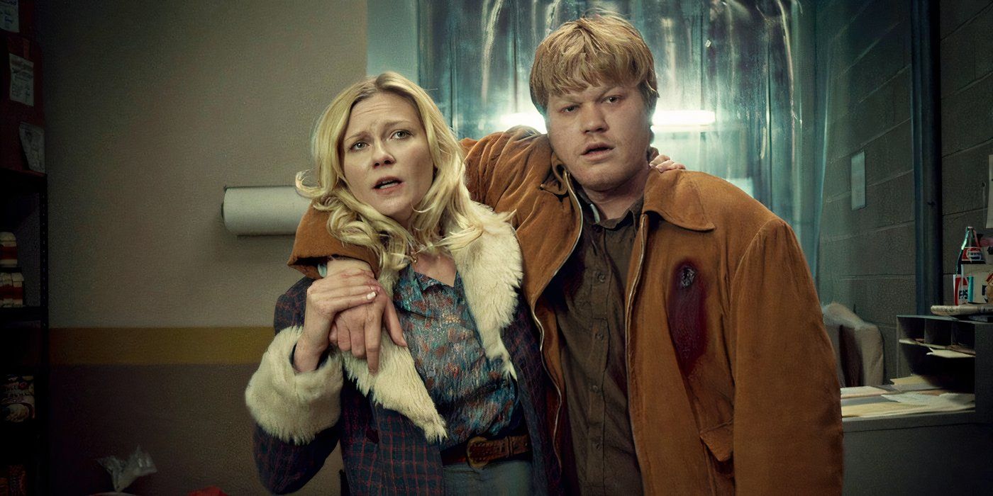 Kirsten Dunst e Jesse Plemons parecendo mal em Fargo