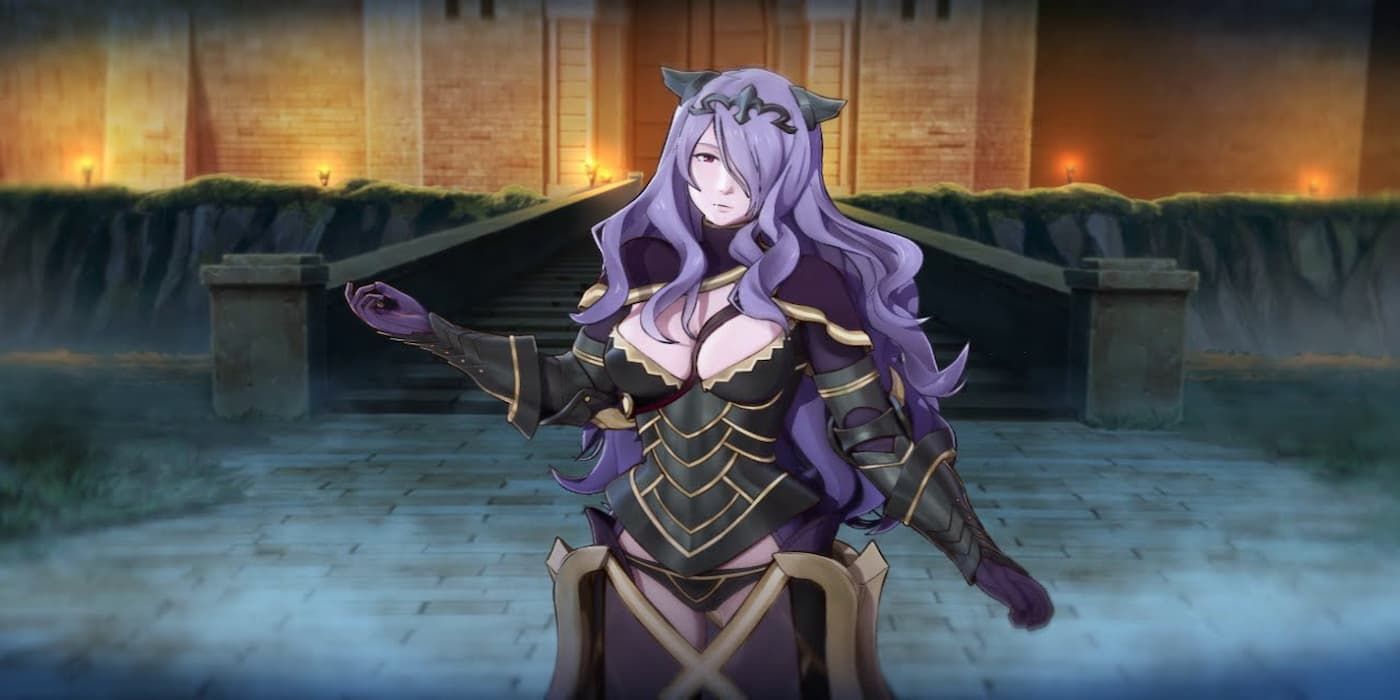 Camilla em Fire Emblem Fates olhando para a câmera