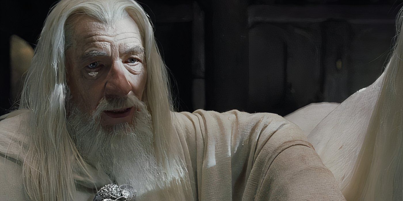 Gandalf prepares to mount Shadowfax in The Lord of the Rings The Two Towers