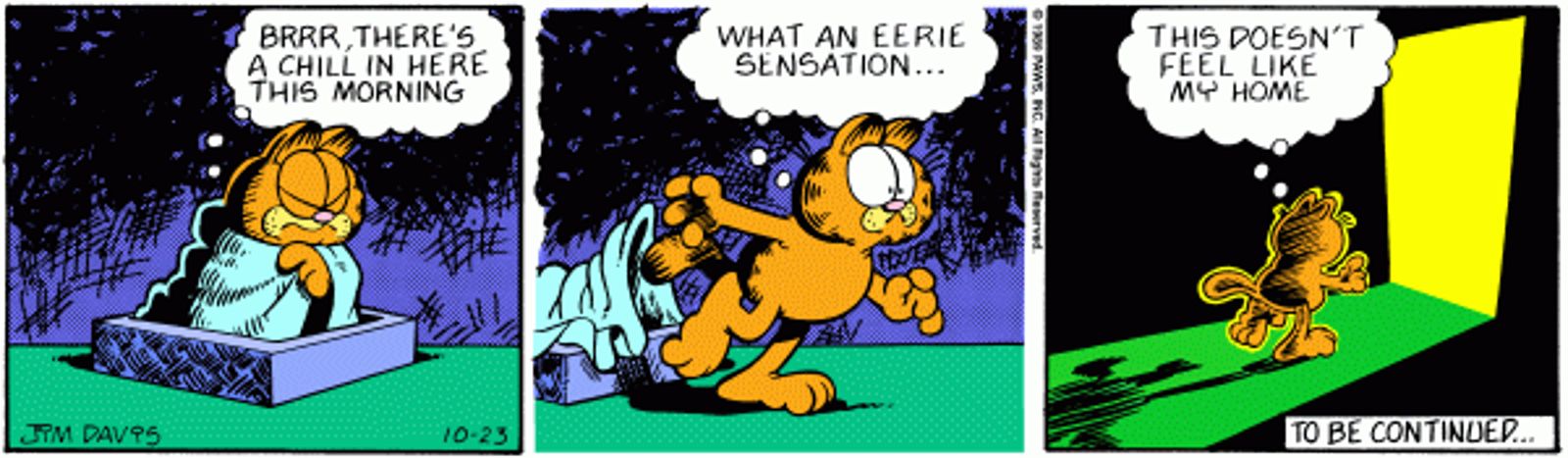 Las 10 tiras cómicas de Garfield más espeluznantes, clasificadas