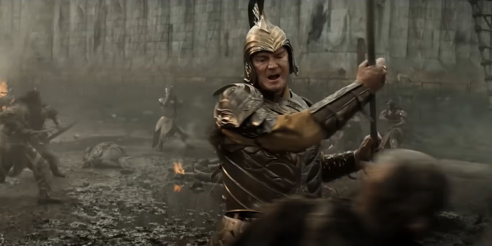 Gil-galad fighting in The Lord of the Rings: The Rings of Power