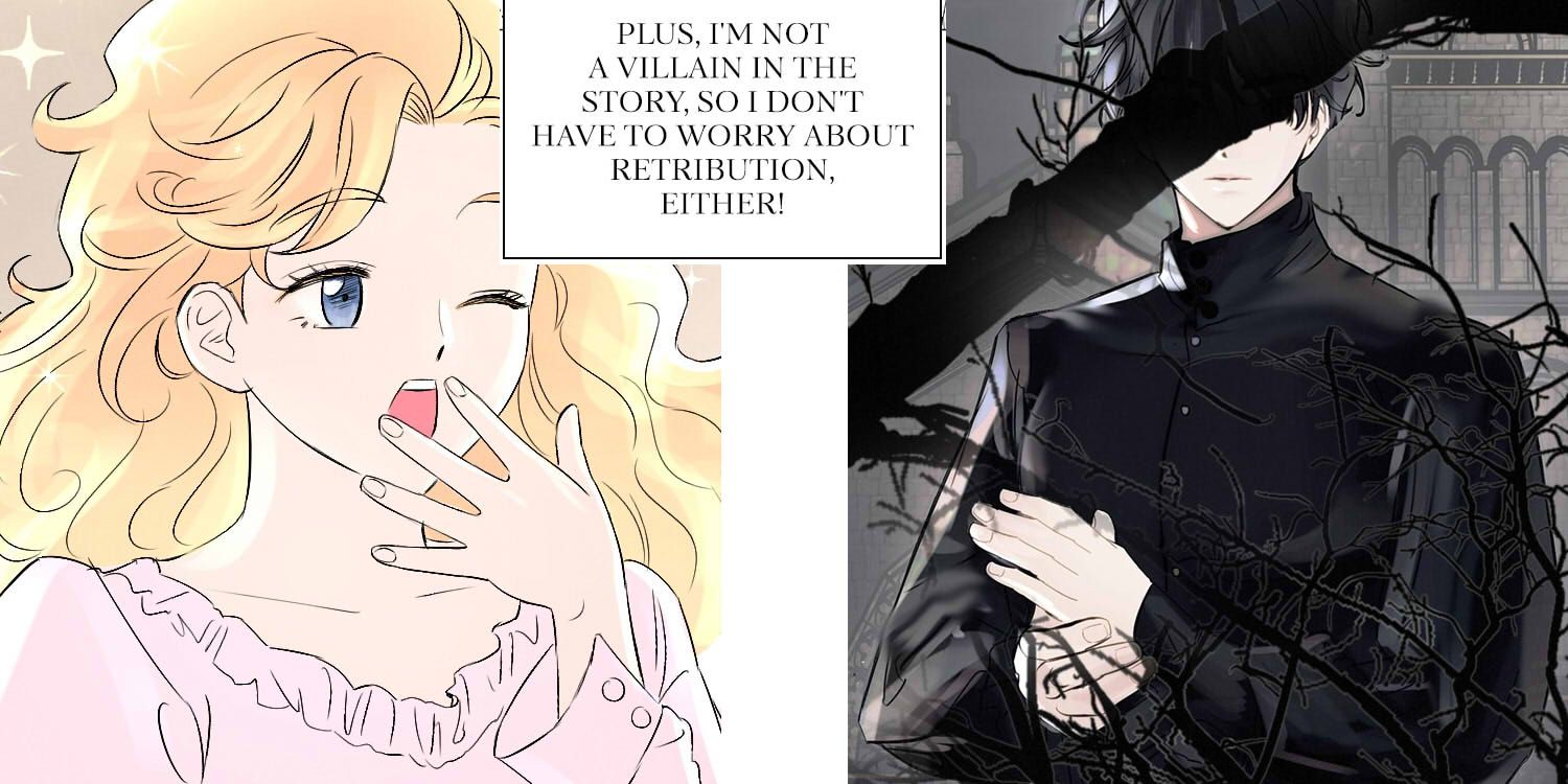 Painéis com Peony e Richt do isekai manhwa, Happily Ever Afterwards