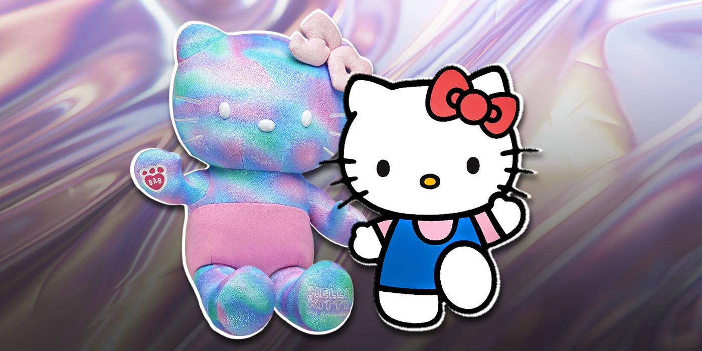 Sanrio Releases Hello Kitty 50th Anniversary Plushie With Pastel Tie-Dye Design