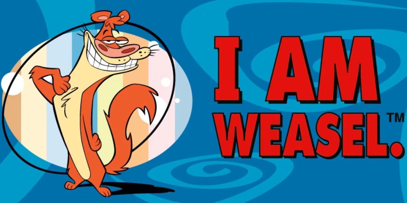 IM Weasel sorri na arte promocional de I Am Weasel.