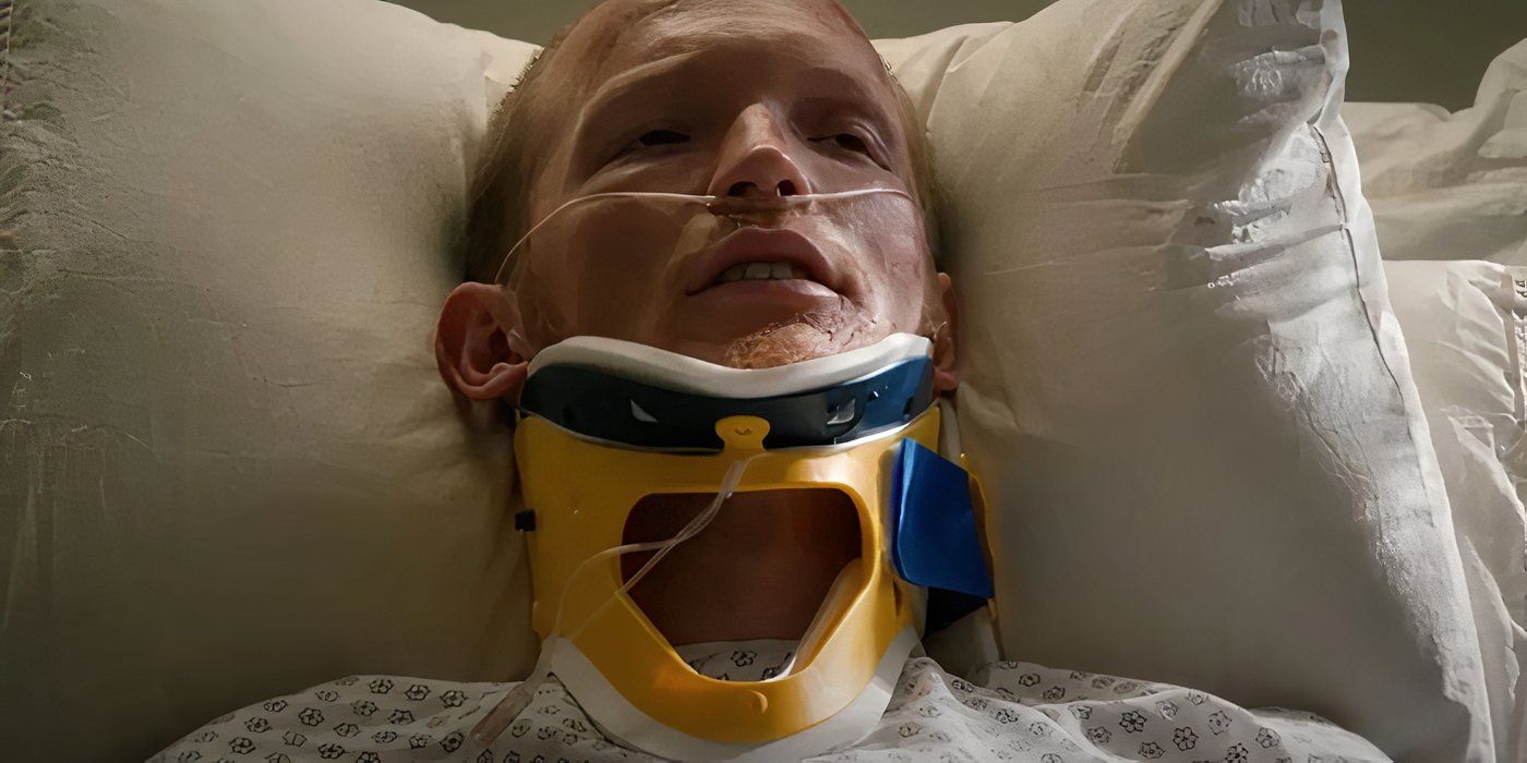 Jimmy lies in the hospital after his accident in Yellowstone.