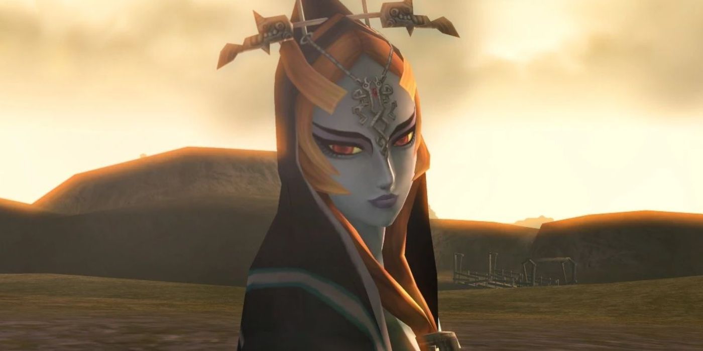 Princesa Midna no pôr do sol em Twilight Princess.