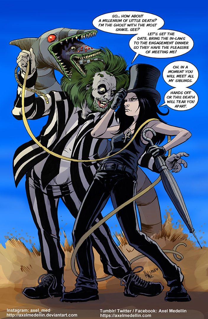 Line it is Drawn: Beetlejuice Teams Up With Comic Book Characters