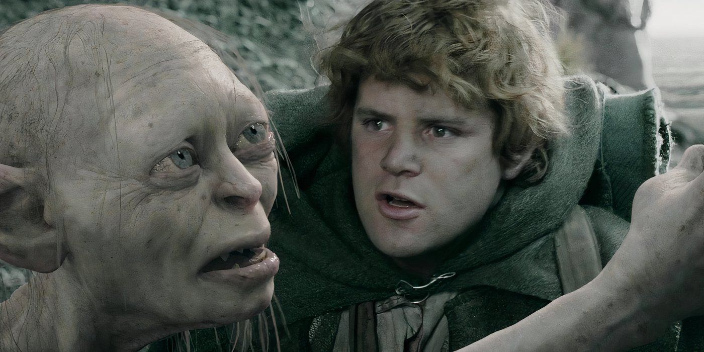 Samwise yelling at Gollum