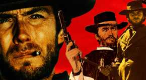 Clint Eastwood's Man with No Name in A Fistful of Dollars and High Plains Drifter facing off with an opponent.