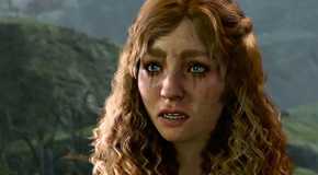 Mayrina looks distraught outside Auntie Ethel's house in Baldur's Gate 3.