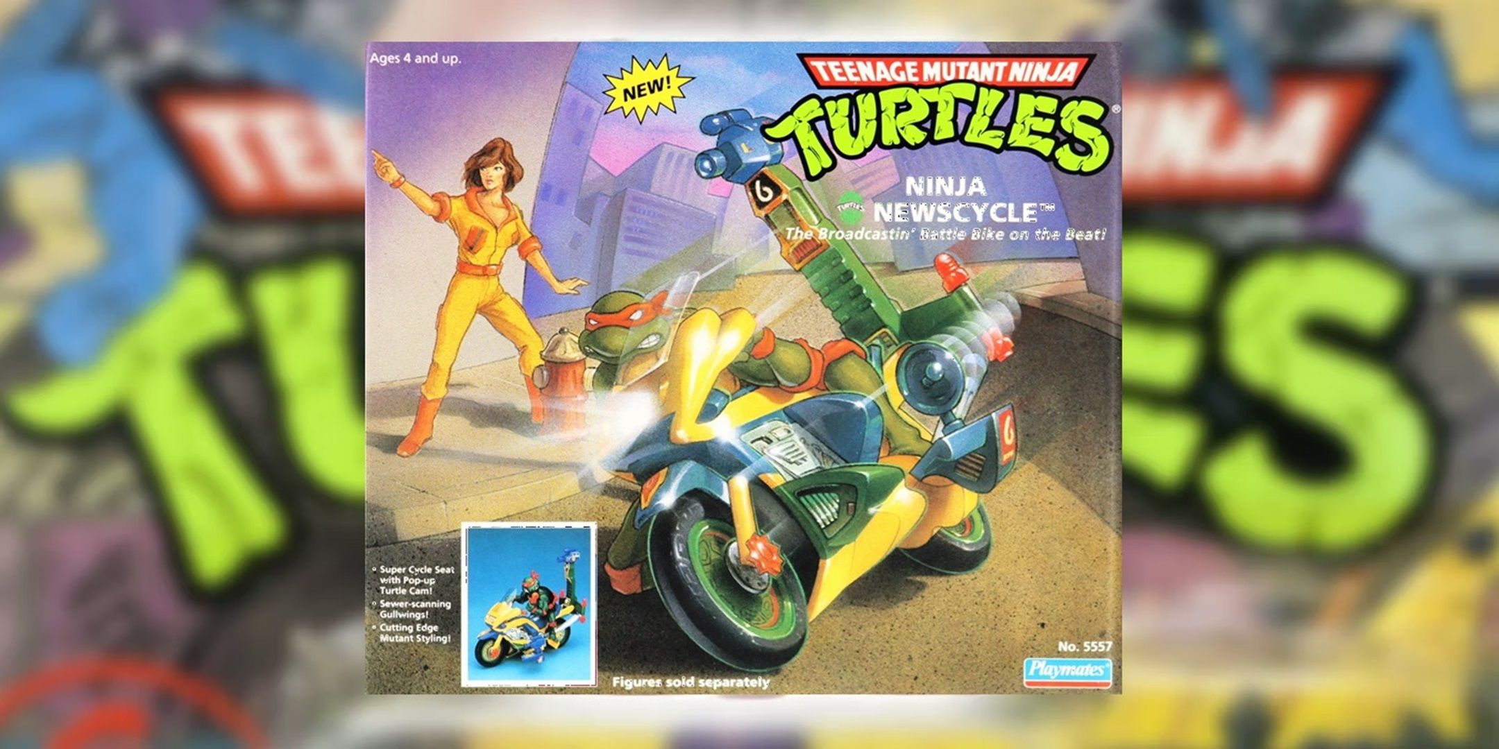 TMNT vintage rare complete deals Ninja Sewer Cycle and Side Car