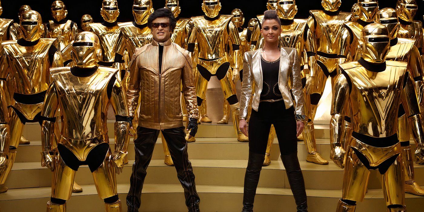 Rajinkanth e Aishwarya Rai Bachchan estrelam Enthiran, o Robô