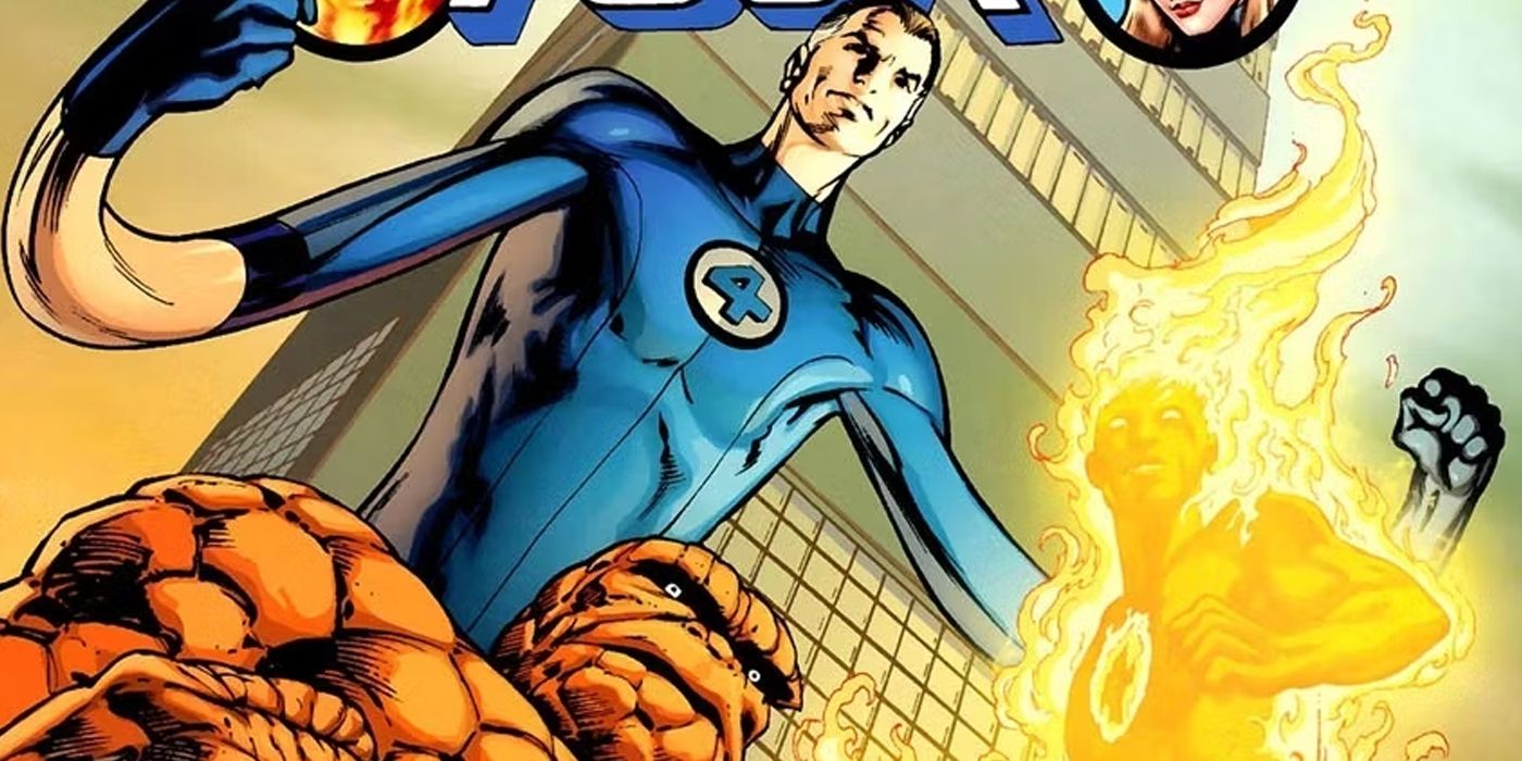 Reed Richards, Tocha Humana e Coisa na capa para Fantastic Four 570