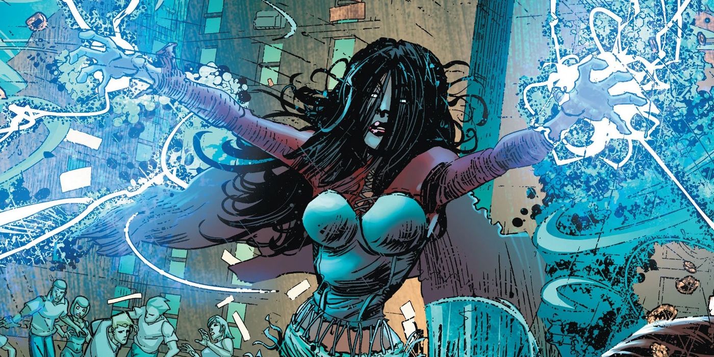 Sarar Rainmaker using her electrical abilities in DC Comics