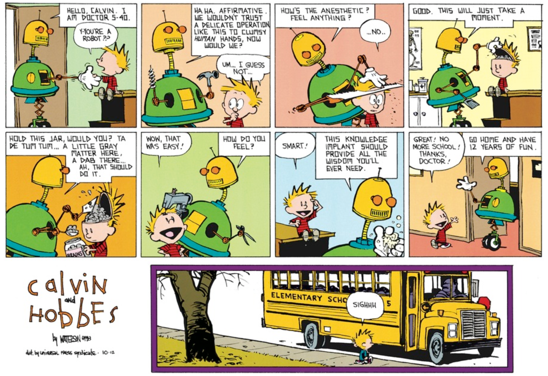 10 Best Calvin and Hobbes Comics About School, Ranked