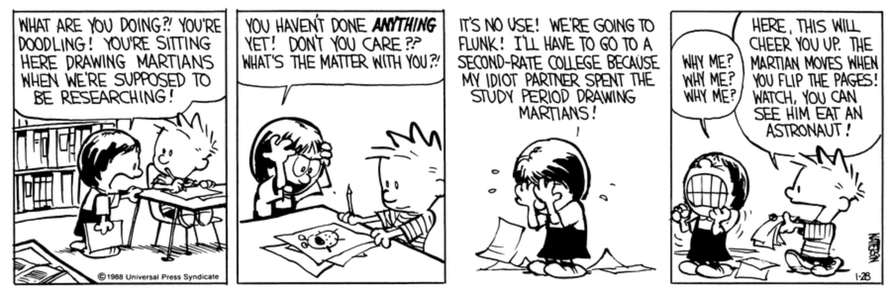 10 Best Calvin and Hobbes Comics About School, Ranked