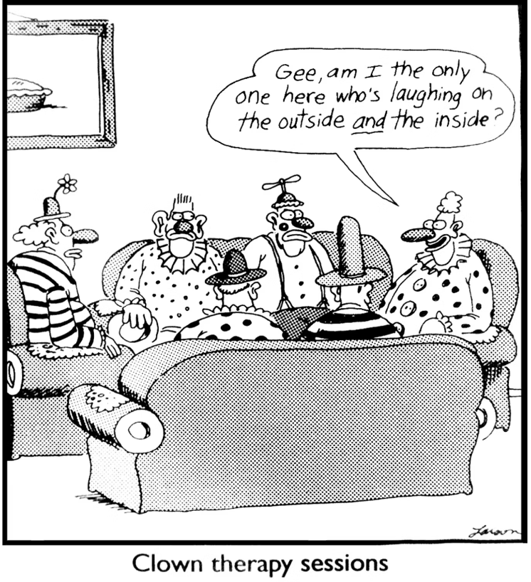 10 Funniest The Far Side Comics Featuring Clowns, Ranked