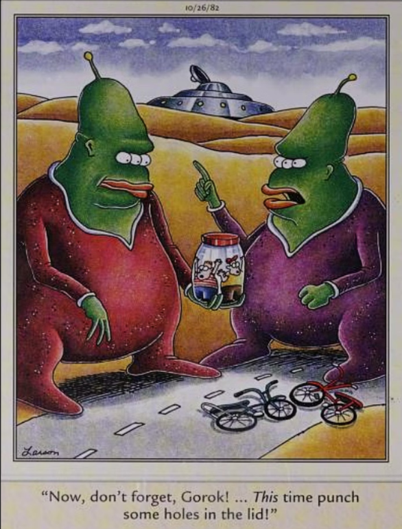 Tiras cómicas de The Far Side con extraterrestres, clasificadas