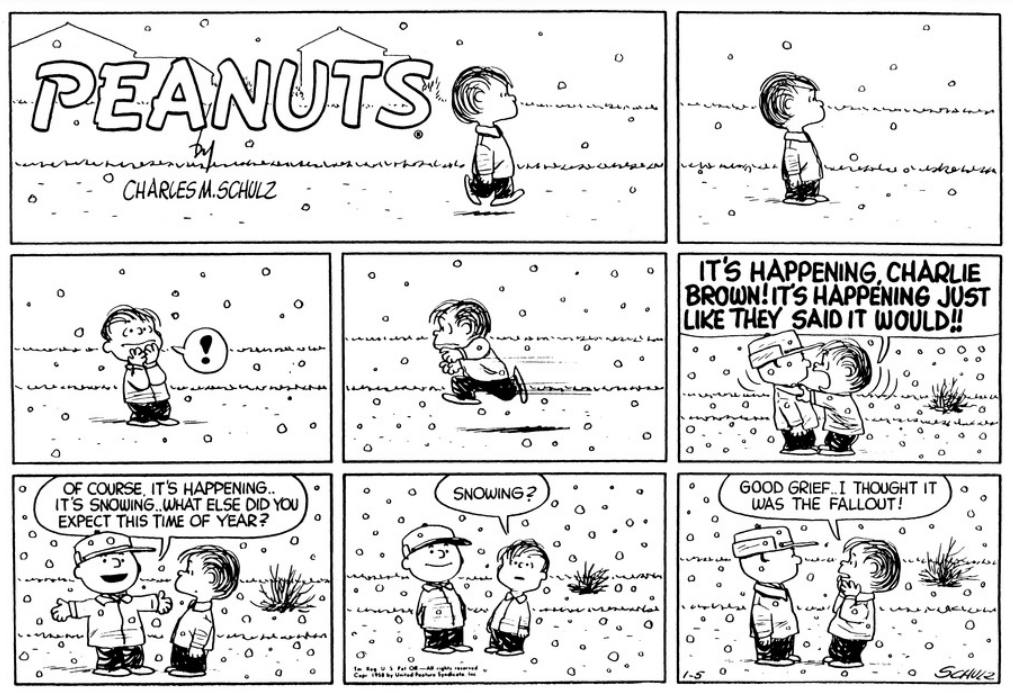 10 лучших комиксов Peanuts с участием Линуса