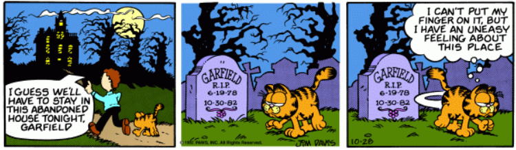 Las 10 mejores tiras cómicas de Halloween de Garfield, clasificadas