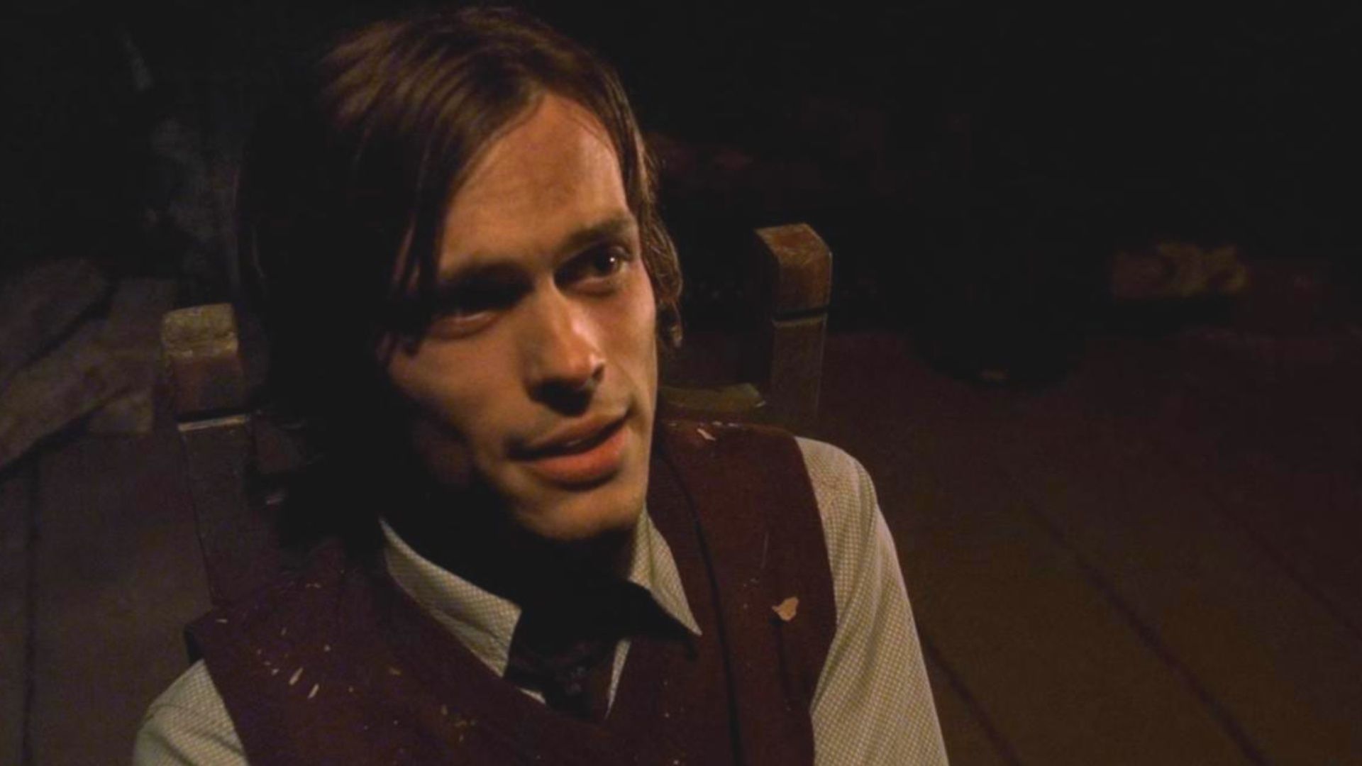 SSA Dr. Spencer Reid played Matthew Gray Gubler held hostage by Tobias Hankel played by James Van Der Beek in Criminal Minds