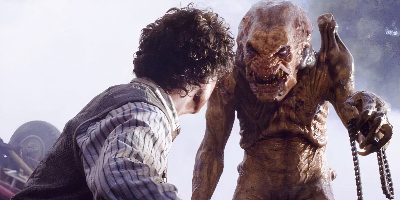 the creature from pumpkinhead attacks a man