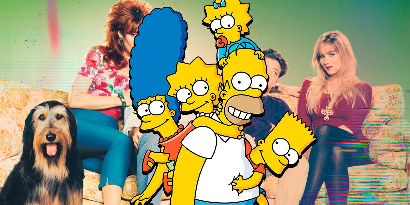 The Simpsons on the frontground and Married With Children on the background