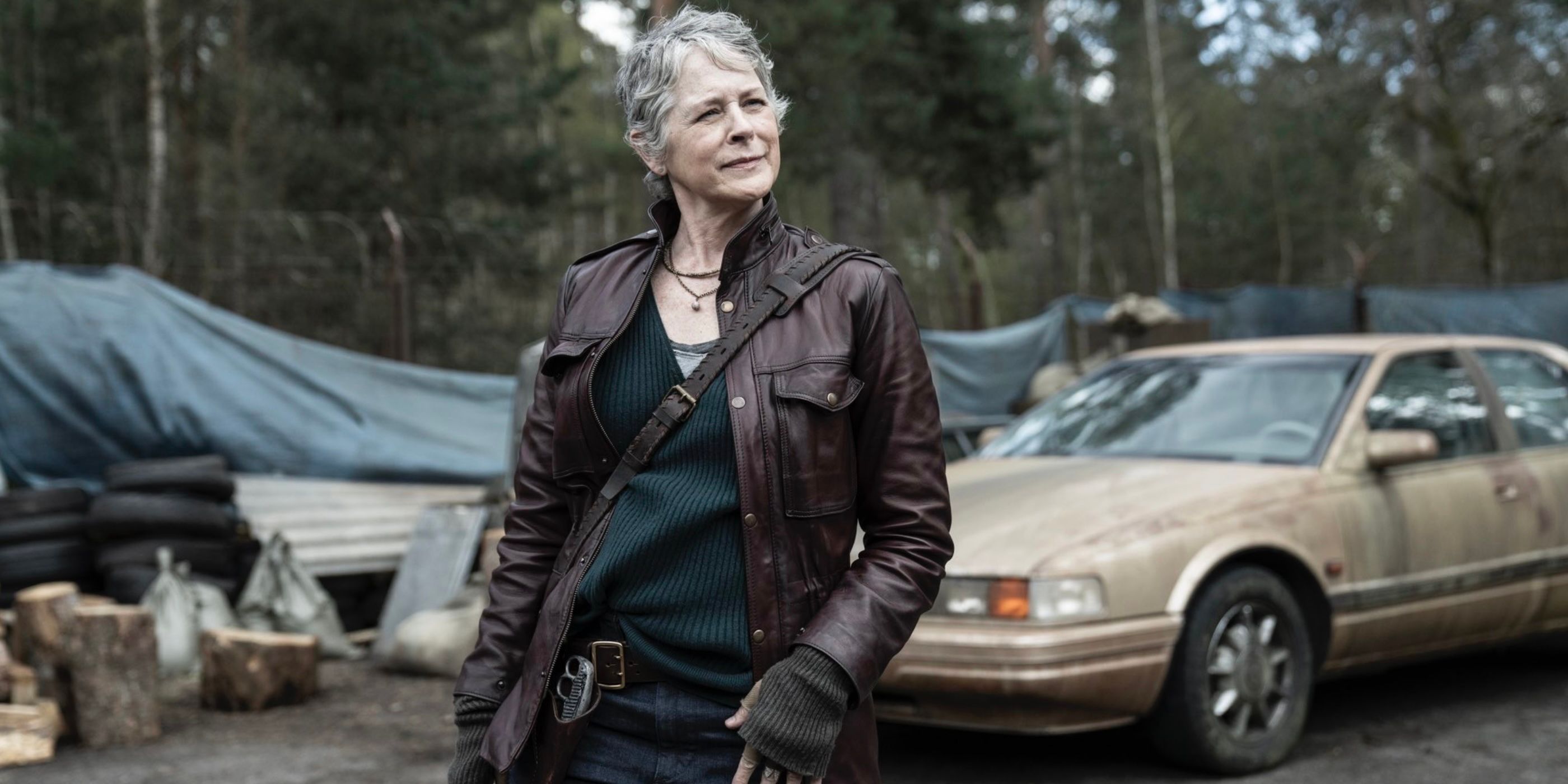 Carol Peletier at a mechanic shop on The Walking Dead: Daryl Dixon