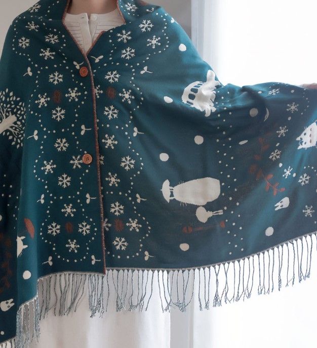 Studio Ghibli Re-Releases Its Winter-Perfect Totoro, Howl & Kiki Shawl Collection