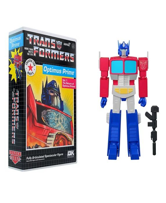 La nueva figura Super 7 Optimus Prime de Transformers obtiene un lanzamiento exclusivo de Macy's listo para VHS