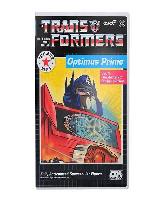 La nueva figura Super 7 Optimus Prime de Transformers obtiene un lanzamiento exclusivo de Macy's listo para VHS