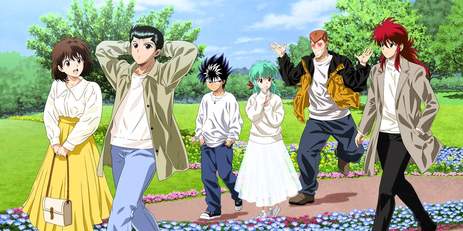 Yu Yu Hakusho's main characters in new fall 2024 anime artwork