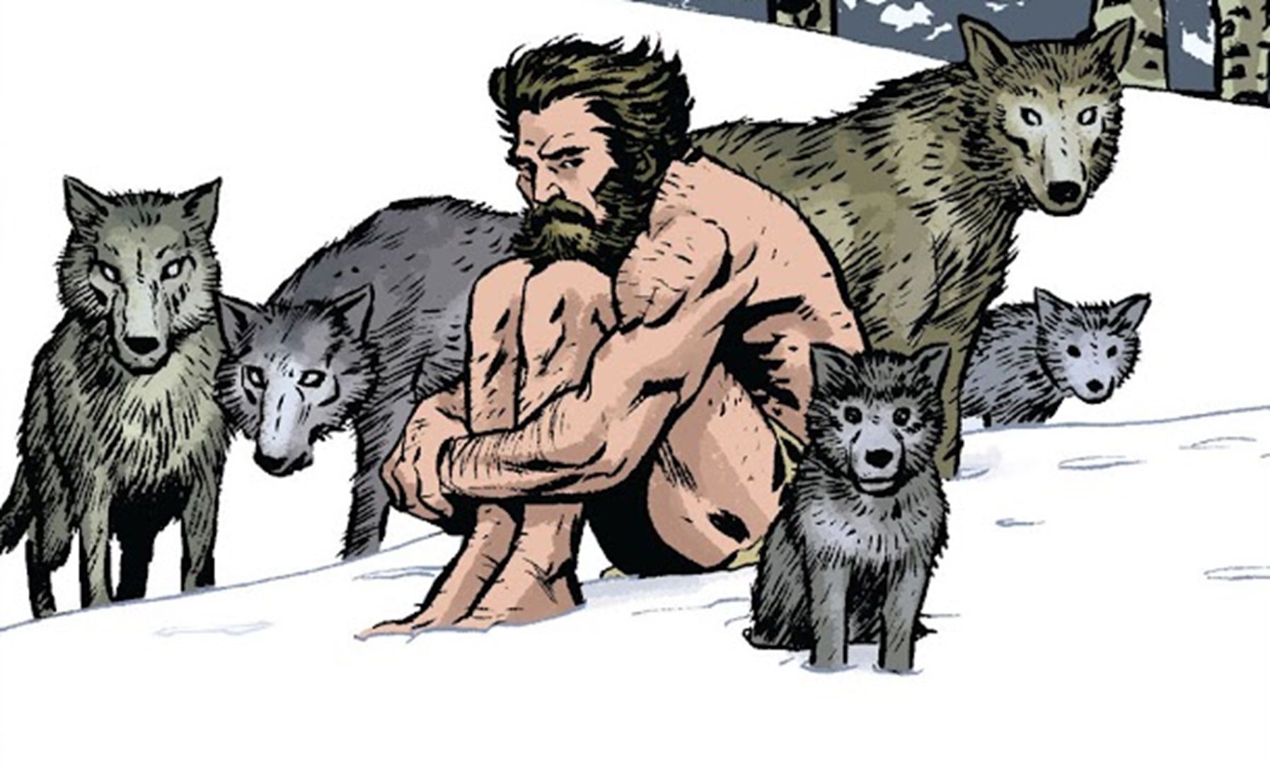 Wolverine una vez se unió a una manada de lobos 