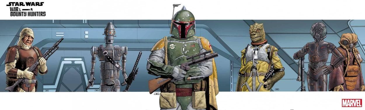 John Casadaty's drawing of the bounty hunters