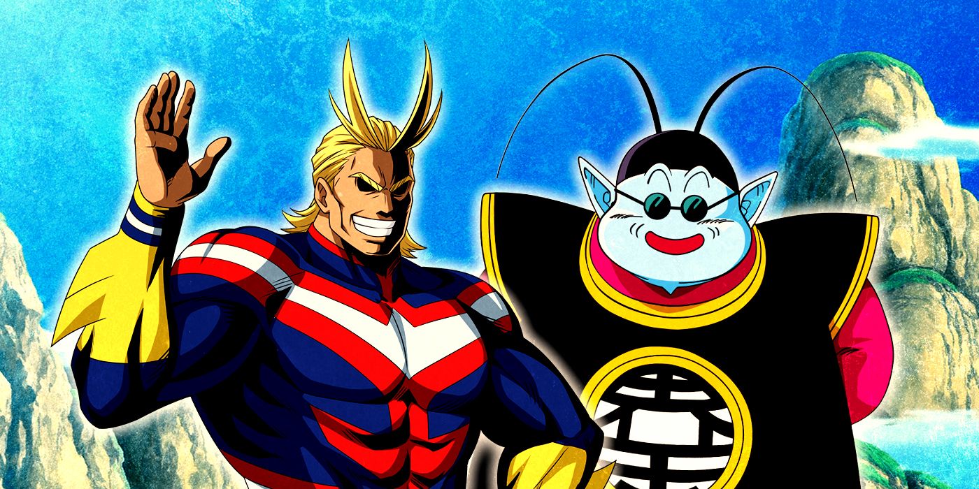 All Might next to King Kai