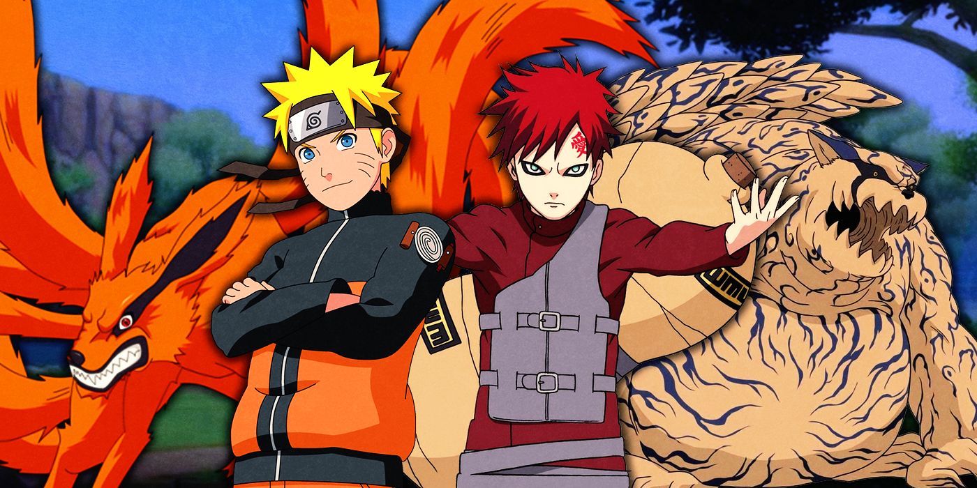 Naruto and Gaara with their tailed beasts